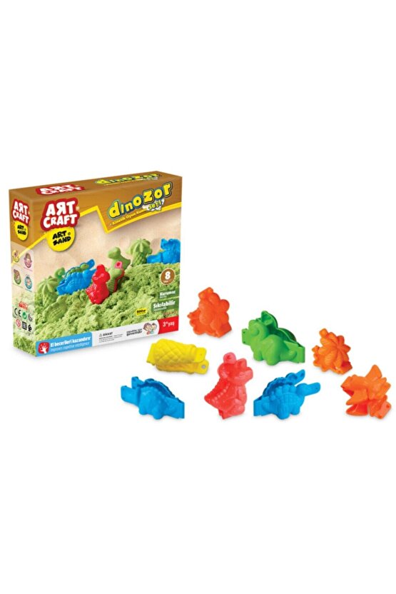 Artsand Dinozor Kum Seti (500 Gr.) - Art Craft Kinetik Kum Seti - Oyun Kumu - Art Sand Kumu
