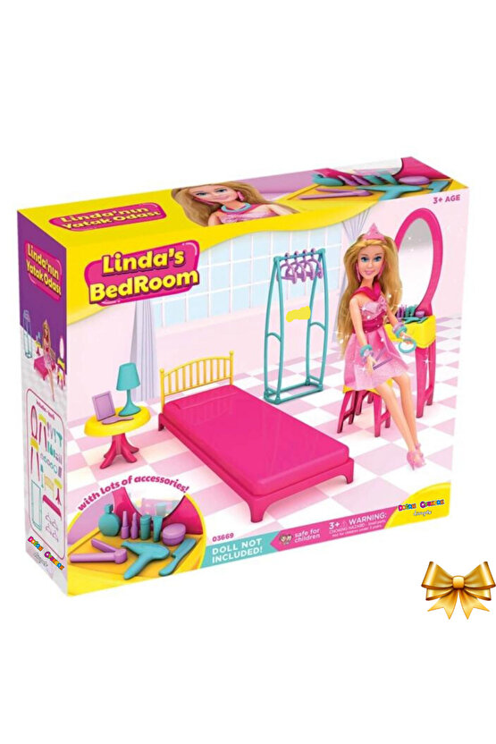 Lindanın Yatak Odası - Yatak Odası Oyuncak - Yatak Odası Seti - Barbie Yatak Odası