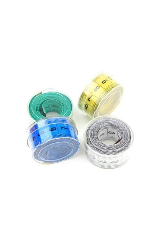 1 Adet Klasik 1,5 Metre Kutulu Çift Yönlü Terzi Okul Mezura Mezure Mezro Şerit Metre