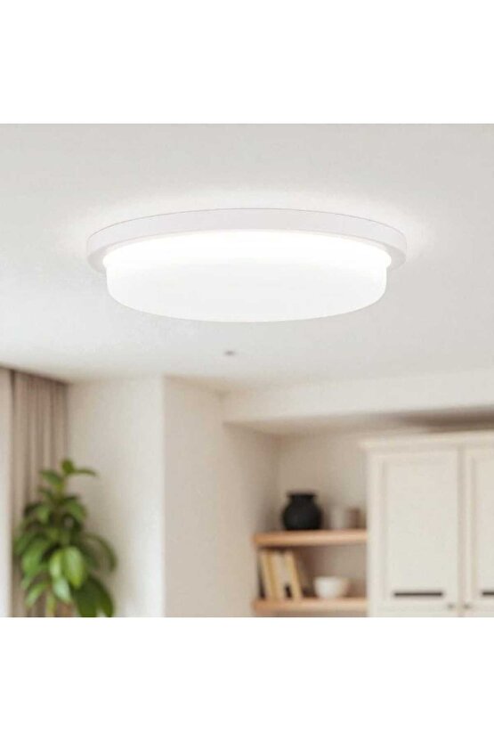 36 Watt 4000 Kelvin Led İç ve Dış Mekan 3200 Lümen Plastik Tavan ve Duvar Armatürü, Led Tavan Aplik