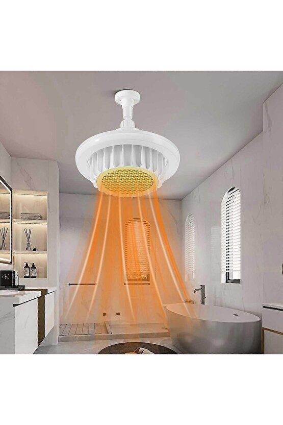 Istıcılı, Kumandalı, 3 Işık Modlu Led Ampul Isıtıcı Led Avize Ortam Isıtan 36 Watt 3900 Lümen Ampul