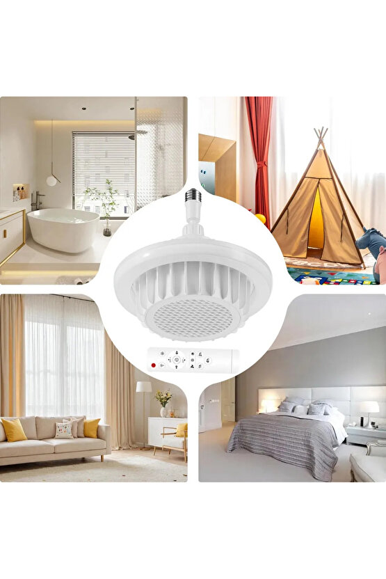 Istıcılı, Kumandalı, 3 Işık Modlu Led Ampul Isıtıcı Led Avize Ortam Isıtan 36 Watt 3900 Lümen Ampul