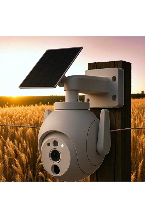 Güneşe Enerjili, Kaliteli Solar Dış Mekan Akıllı Kamera, Arıcı, Çiftçi, Çoban Kamerası, Full HD 3 MP