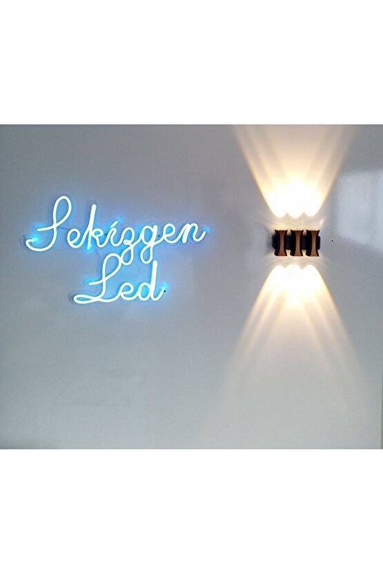 SEKİZGEN LED ÇİFT YÖNLÜ NAZAR APLİK GÜNIŞIĞI