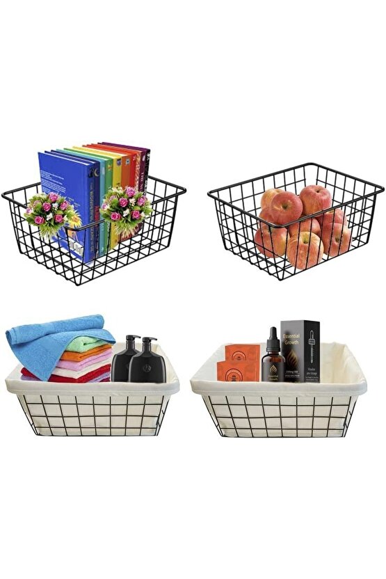 5 Adet Dolap Içi Organizer Banyo Mutfak Oyuncak Makyaj Sepeti