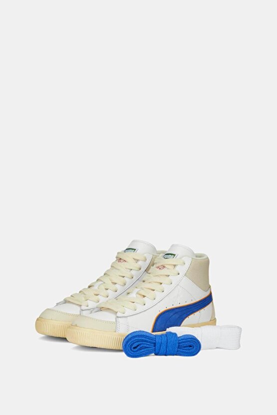 Clyde Mid Bball Rhuigi Beyaz Deri Erkek Spor Ayakkabı