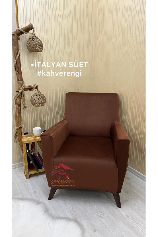 3+3+3 İtalyan Süet Koltuk Örtüsü(KAHVERENGİ)