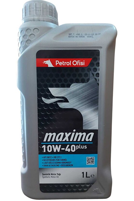 Maxima 10W-40 Plus Sentetik Motor Yağı 1 Litre