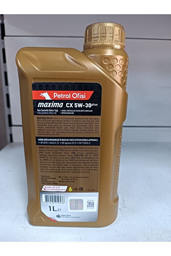Cx 5w-30 Dpfli 1 Litre Motor Yağı