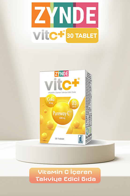 Vit C+ Vitamin C İçeren Takviye Edici Gıda 30 Tablet