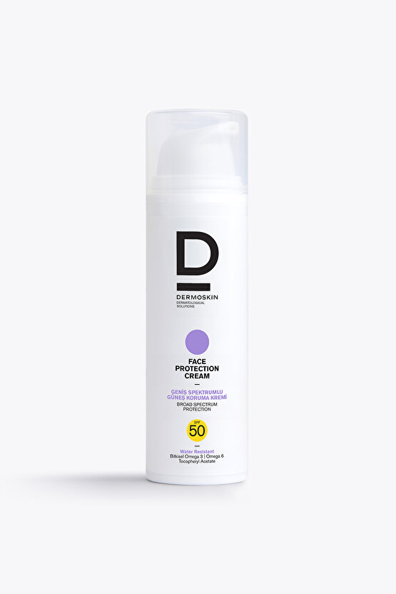 Face Protection Cream Spf 50+ | Nemlendirici Yüz Güneş Kremi | Suya Dayanıklı | 50 ml