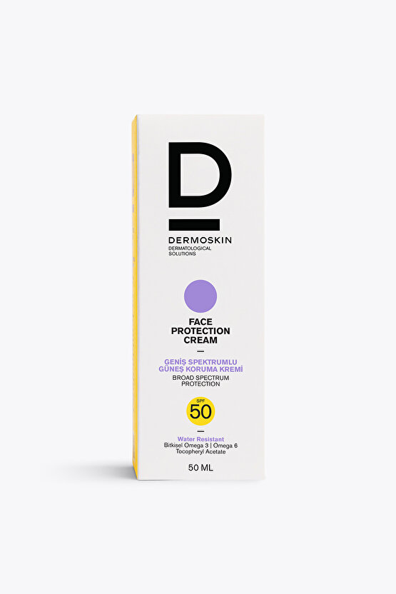 Face Protection Cream Spf 50+ | Nemlendirici Yüz Güneş Kremi | Suya Dayanıklı | 50 ml