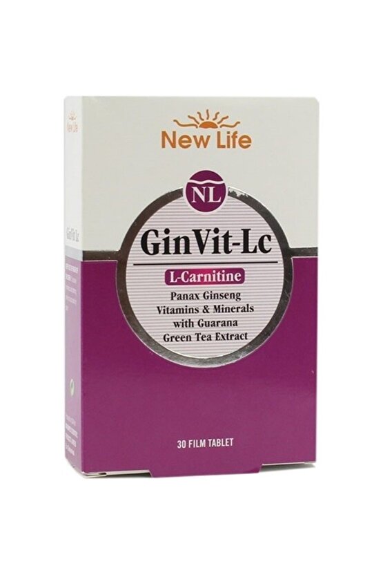 GinVit-Lc L- Carnitine 30 Film Tablet
