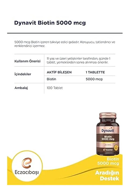Dynavit Biotin 5000 Mcg