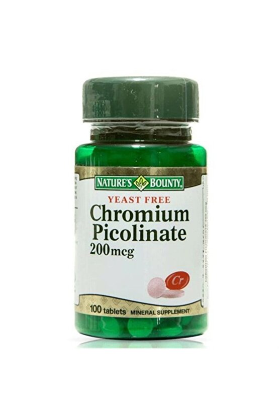 Chromium Picolinate 200 Mcg Takviye Edici Gıda 100 Tablet