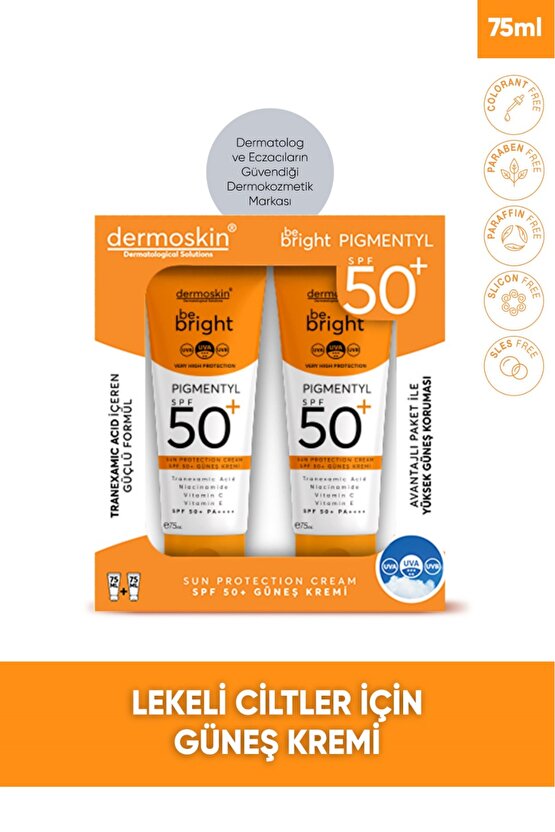 2li Be Bright Pigmentyl SPF 50+ | UVA & UVB Koruyucu | Leke Karşıtı Güneş Kremi | 75+75 ml