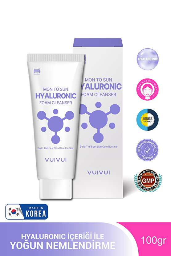 Hyaluronic Foam Cleanser Kore Üretimi Köpük Temizleyici 100gr