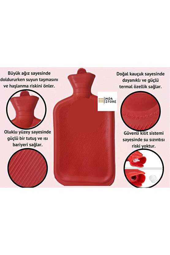 Etnik Desenli Termofor Kılıflı Sıcak Su Torbası Desenli Termofor Tuluk 1.50 Lt