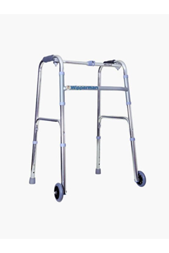 KAYMAYI ÖNLEYİCİ SİLİKON LASTİKLERİ OLAN İKİ TEKERLEKLİ WALKER YÜRÜTEÇ