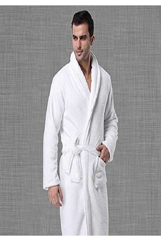 ŞalYaka kadın erkek beyaz bornoz