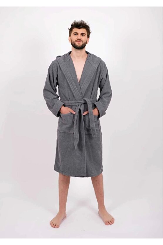 Pamuk Bornoz kapşonlu Bukle Soft Bonoz Hediyelik Günlük Ceyizlik Erkek Kadın