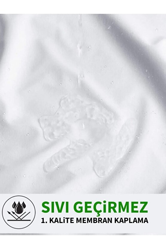 < 1 Adet > < 50x 70 cm > Pamuklu Fermuarlı Sıvı Geçirmez Yastık Alezi , Yastık Koruyucu Kılıf ,