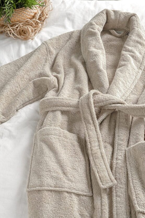 Bukle Bornoz, Şal Yaka Bornoz ,%100 Pamuklu Kadın  Erkek Unisex Bornoz