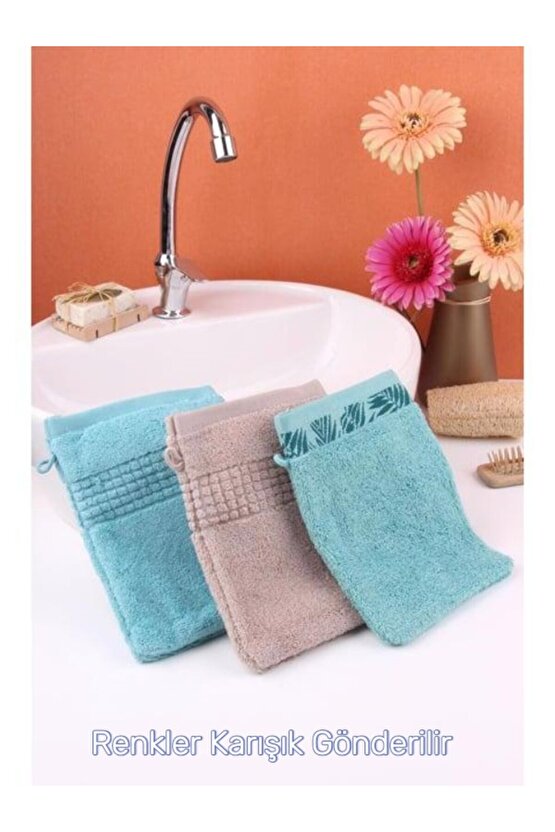 (3 Adet ) Pamuklu Bebek Kese , Çocuk kese ,Yetişkin kese, Havlu Banyo Kese-lifi Outlet