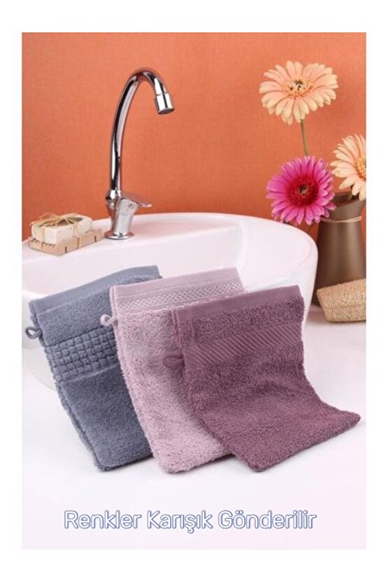 (3 Adet ) Pamuklu Bebek Kese , Çocuk kese ,Yetişkin kese, Havlu Banyo Kese-lifi Outlet