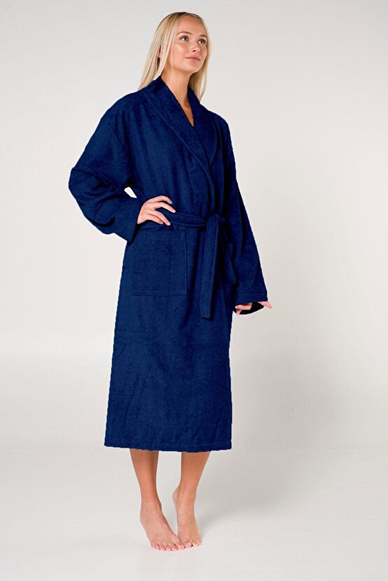 Bukle Bornoz, Şal Yaka Bornoz ,%100 Pamuklu Kadın  Erkek Unisex Bornoz