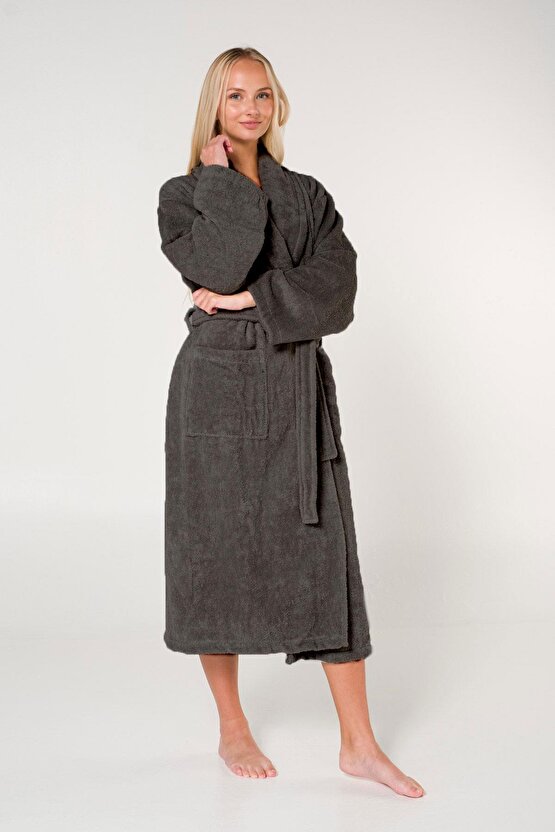 Bukle Bornoz, Şal Yaka Bornoz ,%100 Pamuklu Kadın  Erkek Unisex Bornoz