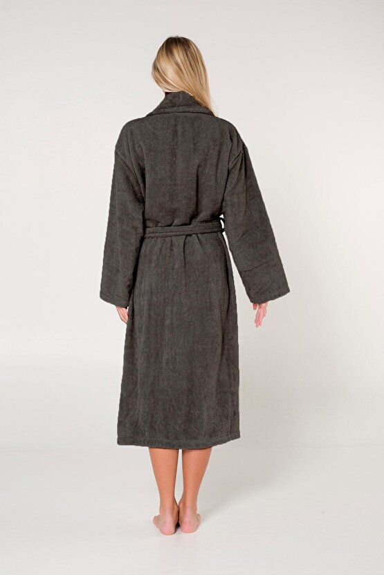 Bukle Bornoz, Şal Yaka Bornoz ,%100 Pamuklu Kadın  Erkek Unisex Bornoz