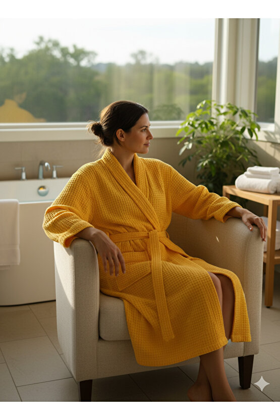 Pike Bornoz , Sabahlık Bornoz , Waffle Pike Bornoz ,unisex Pike Bornoz,hamam Sauna Bornoz