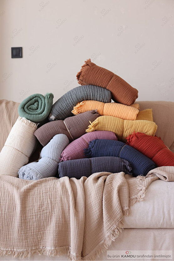 100x200 cm Müslin %100 Pamuk Tv Battaniyesi, Çok Amaçlı Müslin Örtü, Pamuk Battaniye