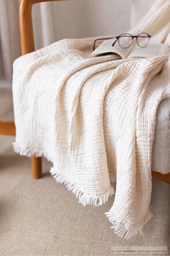 100x200 cm Müslin %100 Pamuk Tv Battaniyesi, Çok Amaçlı Müslin Örtü, Pamuk Battaniye