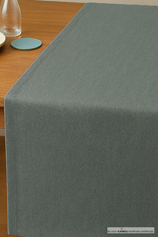 (40x 150 ) %100 Organik Ham Keten Pamuk Runner, Runner Masa Örtüsü, Dekoratif Sunum, Şık Tasarım