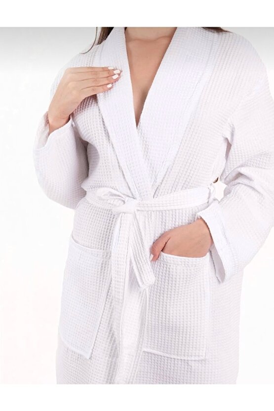 Plaj Sauna Otel Spa Bornozu Waffle Pike Yazlık Unısex