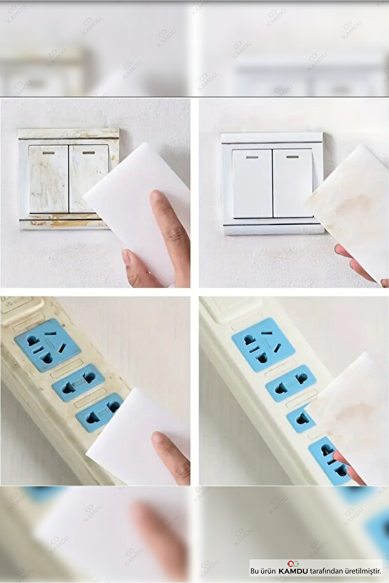 10 Adet Melamin Sünger, Çizik Giderici Sünger, Duvar Temizleme Süngeri, Silgi Sünger, Sihirli Sünger