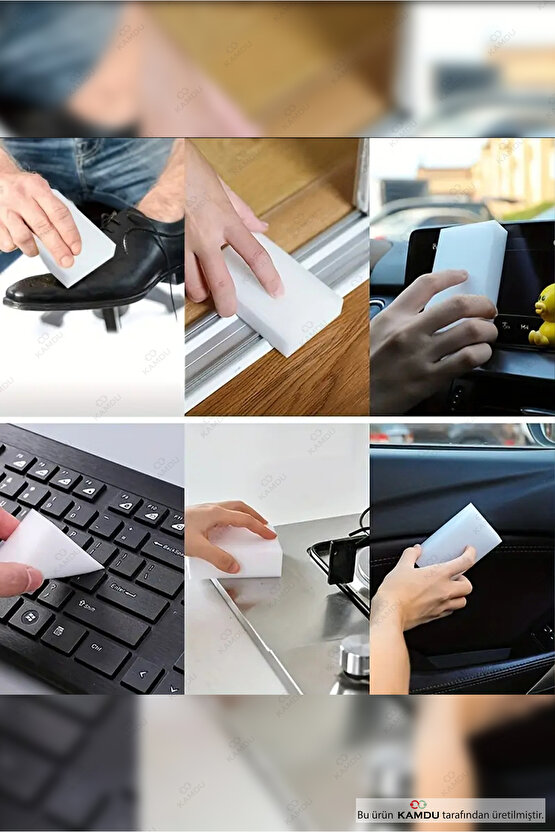 10 Adet Melamin Sünger, Çizik Giderici Sünger, Duvar Temizleme Süngeri, Silgi Sünger, Sihirli Sünger