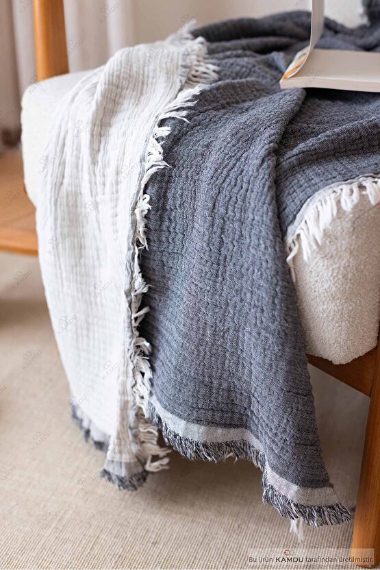 100x200 cm Müslin %100 Pamuk Tv Battaniyesi, Çok Amaçlı Müslin Örtü, Pamuk Battaniye