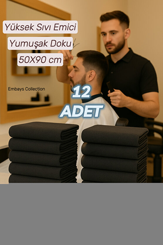 ( 1 Adet ) 50x90cm Mikrofiber Havlu , Berber Havlusu, Kuaför Havlusu, Sporcu Havlusu, El Yüz Havlusu