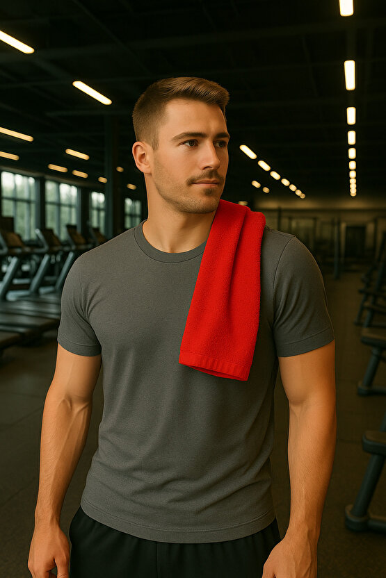 ( 1 Adet ) 50x90cm Pamuklu Havlu, Berber Havlusu, Kuaför Havlusu, Sporcu Havlusu, El Yüz Havlusu