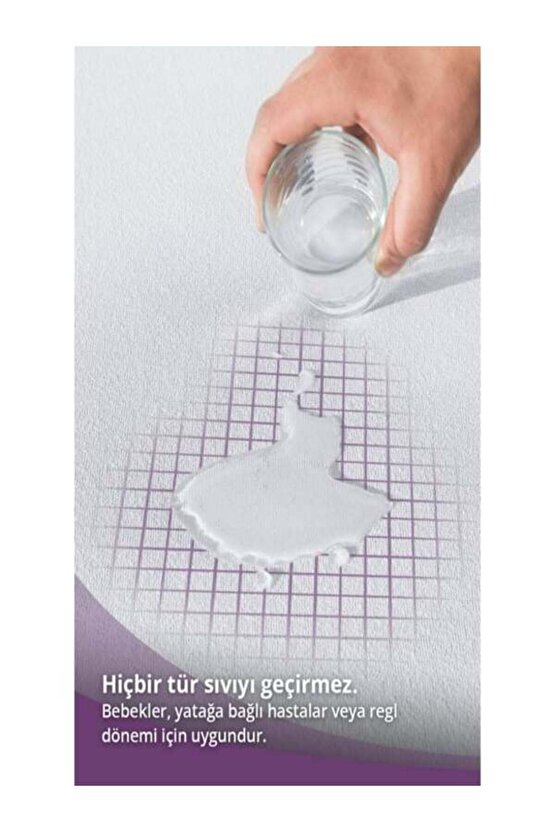 < 160x200cm > Nonwoven Kumaş Çift Kişilik Dört Köşe Lastikli Yatak Koruyucu, Hasta Alezi