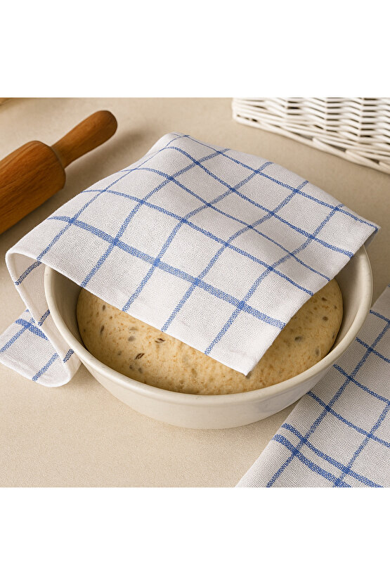 6 Adet 45x45cm Torşon Bez, Klasik Dokuma Bez, Gıda Bezi, Mayalama Örtüsü, Buldan Işi Bez