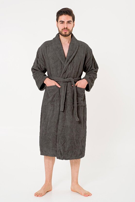 Bukle Bornoz, Şal Yaka Bornoz ,%100 Pamuklu Kadın  Erkek Unisex Bornoz