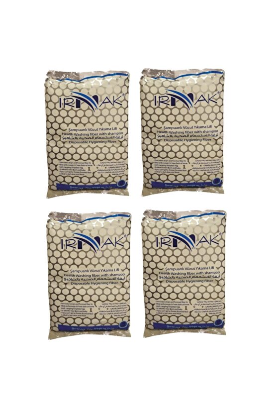 Şampuanlı Hasta Vücut Yıkama Temizleme Lifi 20li 4 Paket