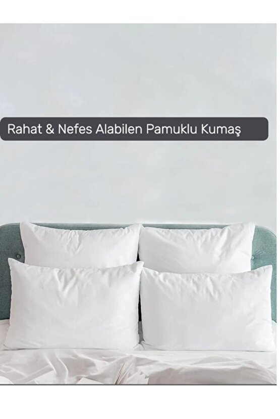 [ 1 Adet ] Premium 50x70cm Fermuarlı Yastık İç Kılıf, Pamuklu Yastık Şiltesi, Yastık Kılıfı,