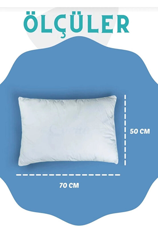 [ 1 Adet ] Premium 50x70cm Fermuarlı Yastık İç Kılıf, Pamuklu Yastık Şiltesi, Yastık Kılıfı,