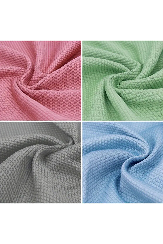 ( 3 Adet ) Standart Boy 40x40cm Baklava Desenli Mikrofiber Temizlik Bezi, Oto Cam Bezi