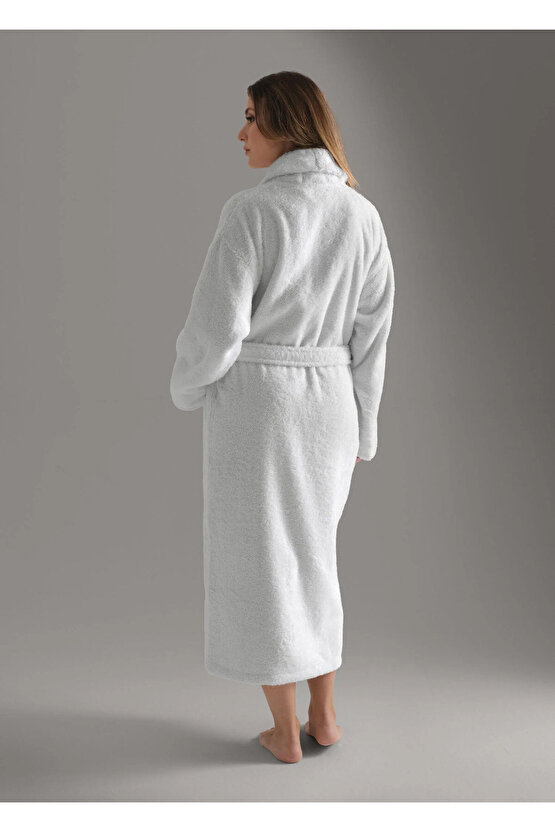 Bukle Bornoz, Şal Yaka Bornoz ,%100 Pamuklu Kadın  Erkek Unisex Bornoz